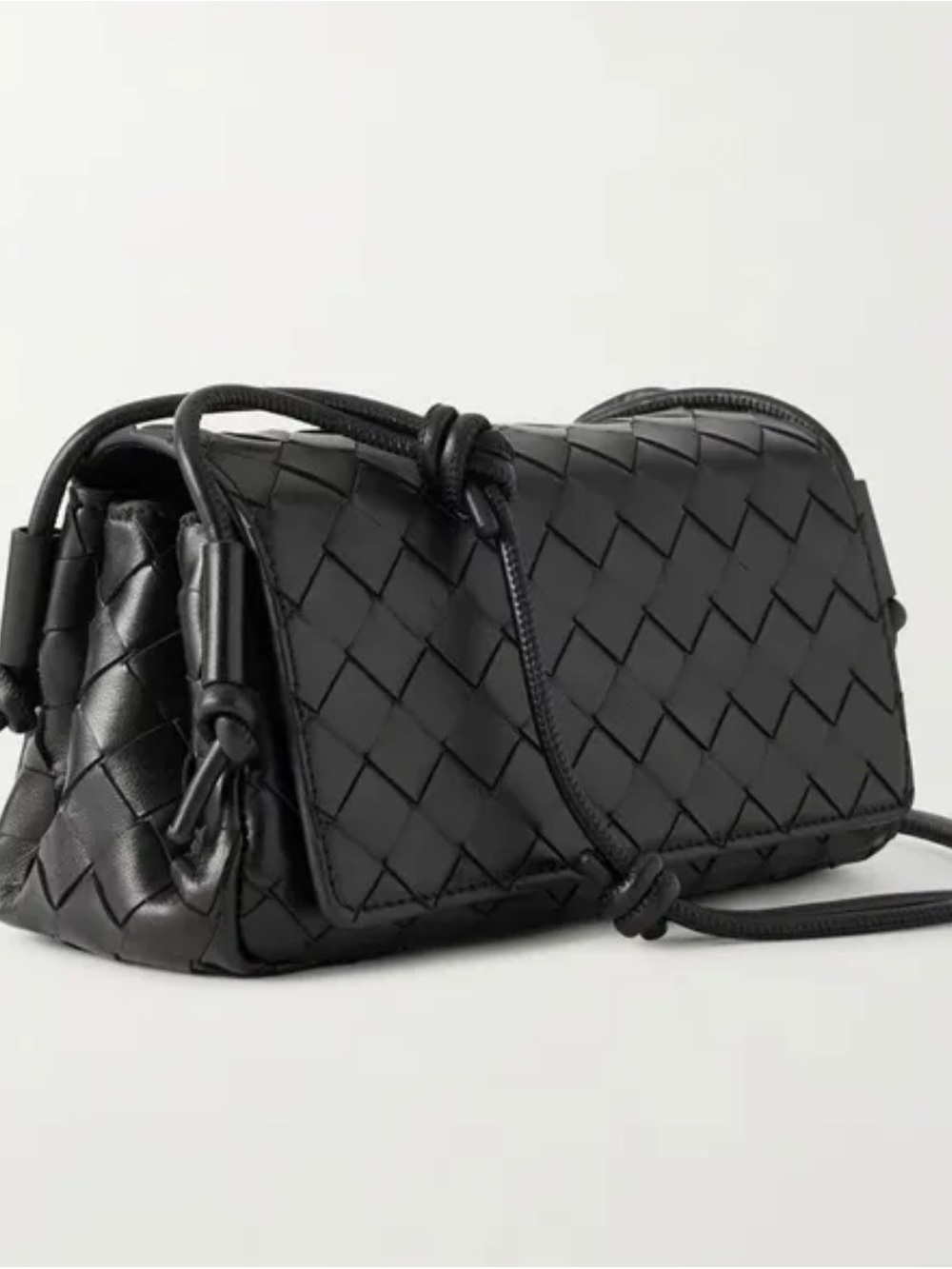 Woven Crossbody Bag - Black